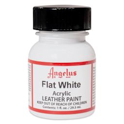 Angelus Acrylic Leather Paint - Flat White, 1 oz