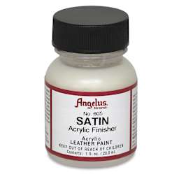 Angelus Leather Acrylic Finisher - front of Satin Finish bottle shown