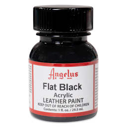 Angelus Acrylic Leather Paint - Flat Black, 1 oz