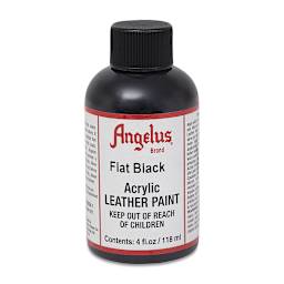 Angelus Acrylic Leather Paint - Flat Black, 4 oz