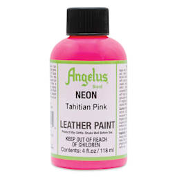 Angelus Acrylic Leather Paint - Neon Tahitian Pink, 4 oz