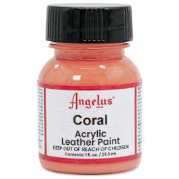 Angelus Acrylic Leather Paint - Coral, 1 oz
