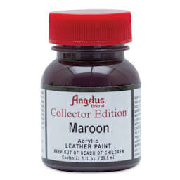 Angelus Acrylic Leather Paint - Maroon, Collector Edition, 1 oz