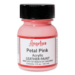 Angelus Acrylic Leather Paint - Petal Pink, 1 oz