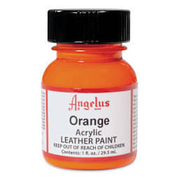 Angelus Acrylic Leather Paint - Orange, 1 oz
