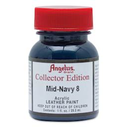 Angelus Acrylic Leather Paint - Mid-Navy 8, Collector Edition, 1 oz