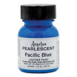 Angelus Acrylic Leather Paint - Pearlescent Pacific Blue, 1 oz