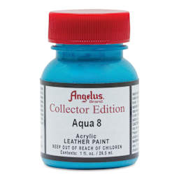 Angelus Acrylic Leather Paint - Aqua 8, Collector Edition, 1 oz