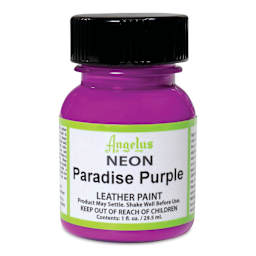 Angelus Acrylic Leather Paint - Neon Paradise Purple, 1 oz