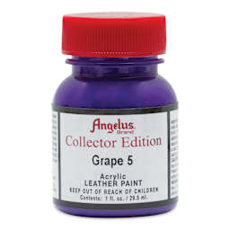 Angelus Acrylic Leather Paint - Grape 5, Collector Edition, 1 oz