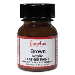 Angelus Acrylic Leather Paint - Brown, 1 oz