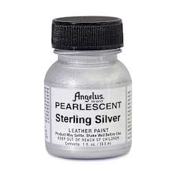 Angelus Pearlescent Leather Paint - Sterling Silver, 1 oz