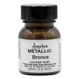Angelus Acrylic Leather Paint - Bronze, Metallic, 1 oz
