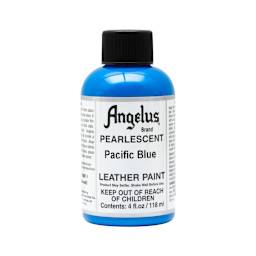 Pearlescent Acrylic Leather Paint Pacific Blue   4 oz.