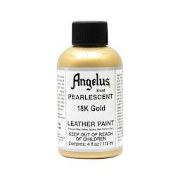 Pearlescent Acrylic Leather Paint 18k Gold   4 oz.