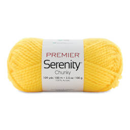 Premier Yarn Serenity Chunky Solids Yarn - Yellow, 109 yds