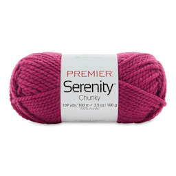 Premier Yarn Serenity Chunky Solids Yarn - Mulberry, 109 yds