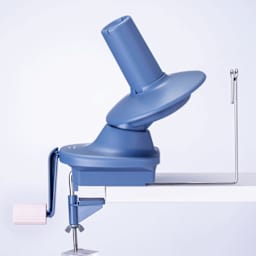 Clover Yarn Ball Winder - clamped to table, close-up