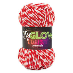 Lion Brand DIY Glow Twist Yarn - Red, 94 yds