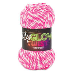 Lion Brand DIY Glow Twist Yarn - Hot Pink, 94 yds