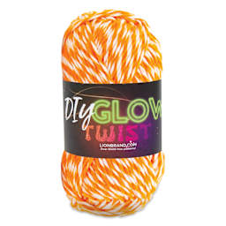 Lion Brand DIY Glow Twist Yarn - Bright Orange, 94 yds