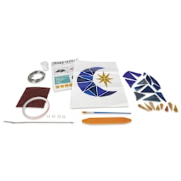 Diamond Tech Stained Glass Kit - Moon & Star - contents