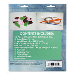 Diamond Tech Stained Glass Kit - Lotus Flower - back of packaging