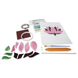 Diamond Tech Stained Glass Kit - Lotus Flower - contents