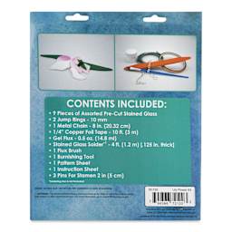 Diamond Tech Stained Glass Kit - Lily Flower - back of packaging