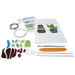 Diamond Tech Stained Glass Kit - Succulent - contents