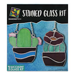 Diamond Tech Stained Glass Kit - Succulent - front of packaging