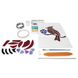 Diamond Tech Stained Glass Kit - Cardinal - contents