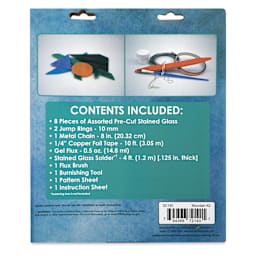 Diamond Tech Stained Glass Kit - Mountain - back of packaging