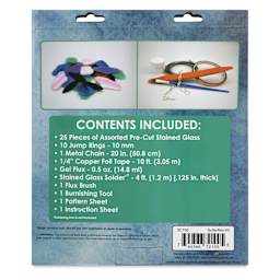 Diamond Tech Stained Glass Kit - Butterflies, Set of 5 - back of packaging