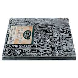 Mosaic Mercantile Opalescent Glass Pack - Black and Grey, 8" x 8", Pkg of 3