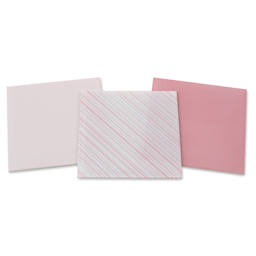 Mosaic Mercantile Opalescent Glass Pack - Pink, 8" x 8", Pkg of 3, packaging removed