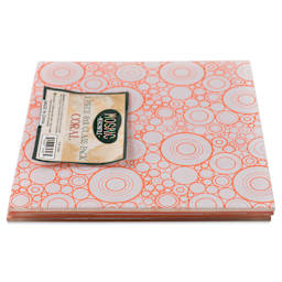 Mosaic Mercantile Opalescent Glass Pack - Coral, 8" x 8", Pkg of 3