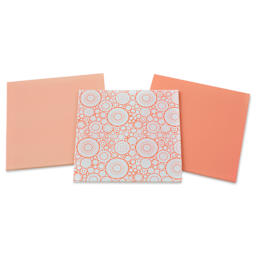 Mosaic Mercantile Opalescent Glass Pack - Coral, 8" x 8", Pkg of 3, packaging removed