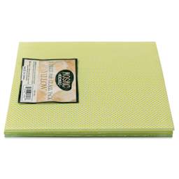 Mosaic Mercantile Opalescent Glass Pack - Yellow, 8" x 8", Pkg of 3