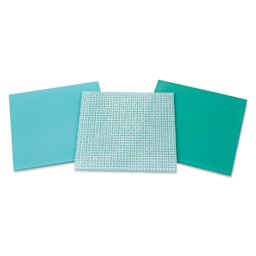 Mosaic Mercantile Opalescent Glass Pack - Turquoise, 8" x 8", Pkg of 3, packaging removed