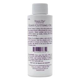 Studio Pro Glass Cutting Oil, back of bottle
