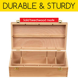 Meeden Artist Storage Box - Large Box durable and sturdy. Made of solid beechwood.