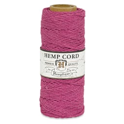 Hemptique Hemp Cord Spools - Front of single Dark Pink spool of Hemp cord