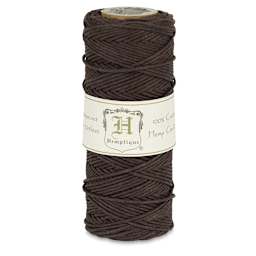 Hemptique Hemp Cord Spools - Front of single Dark Brown spool of Hemp cord
