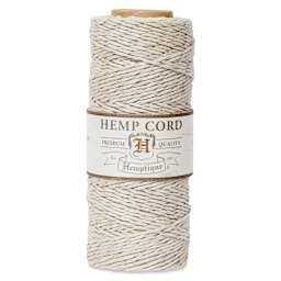 Hemptique Hemp Cord Spool - Natural & Silver, 1 mm x 205 ft, 20 lb