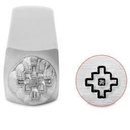 ImpressArt Design Stamps - Front view of Chacana Stamp with example of impression