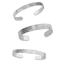 Bracelet Stamping Blanks  - Three finished stamped bracelets 