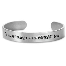 Bracelet Stamping Blanks - Finished bracelet stamped with inspirational slogan