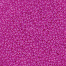 John Bead Czech Glass Seed Beads - Hot Pink, 10/0 - close-up