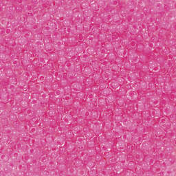 John Bead 11/0 Czech Glass Seed Beads - Neon Pink, Color Lined
